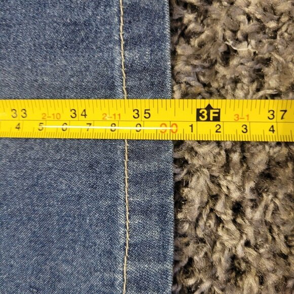 Lindsey Michelle Size L Womans Denim Dress Blue Jean Flag VTG Prairie July 4th - Picture 6 of 8